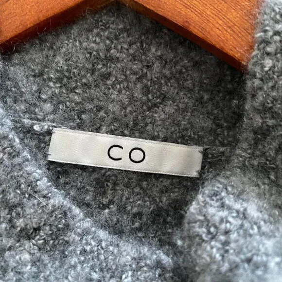 CO Cashmere Mock Neck Sweater Gray - Picture 10 of 11
